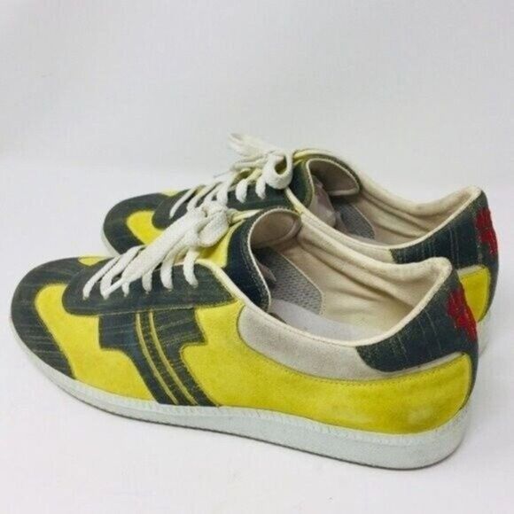 Tisza womans sneakers yellow gray suede 8.5 BoxD - Picture 5 of 8